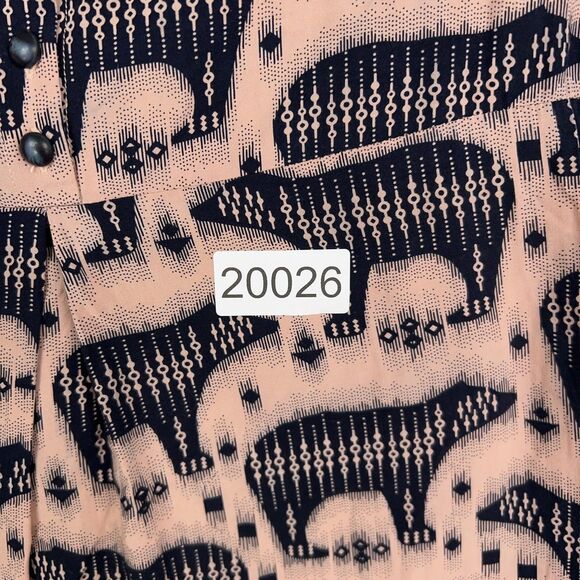 Anthropologie Maeve Dress Womens 2 Pink Zola Polar Bear Pocket Eclectic Mini - Picture 14 of 14